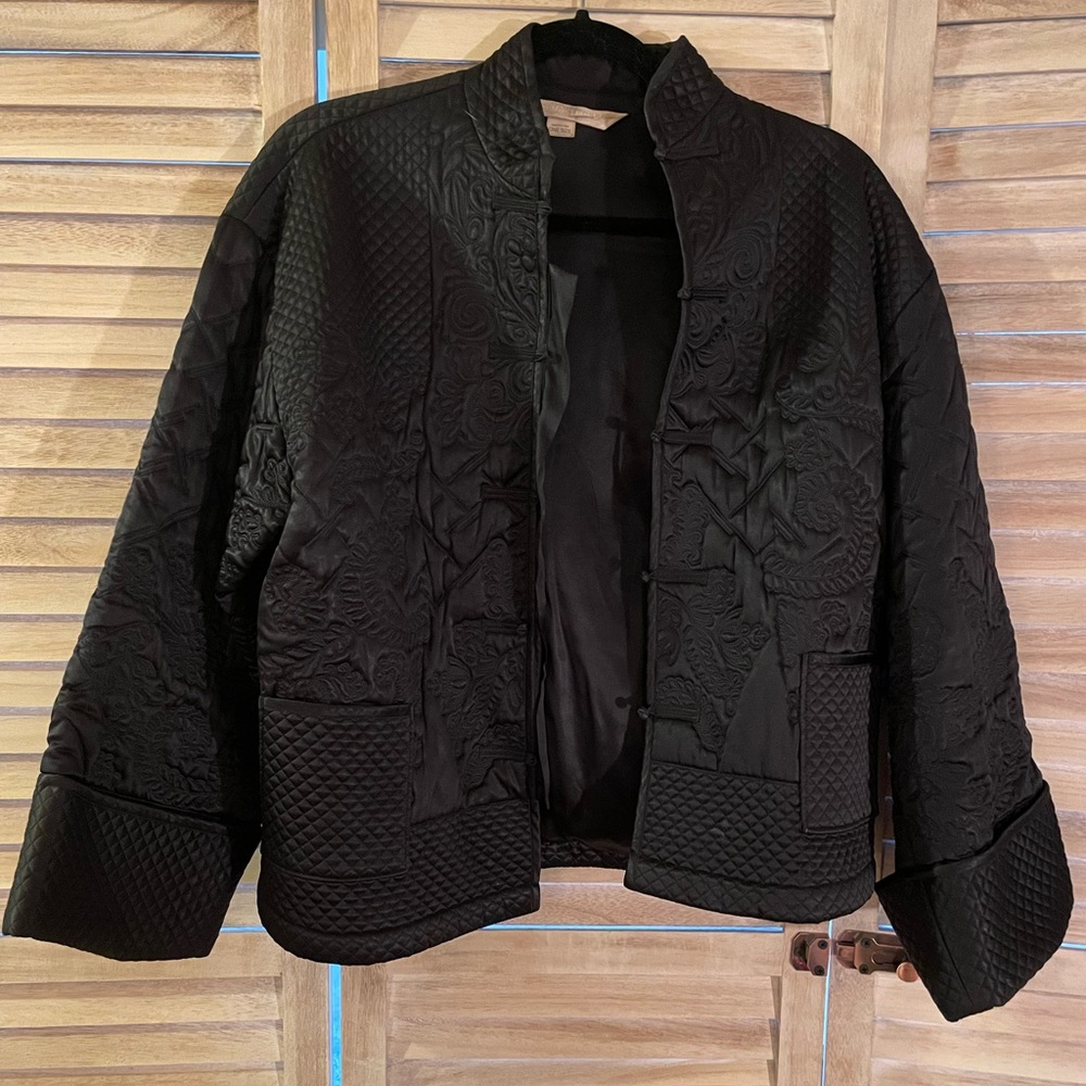 Vintage Victoria’s Secret black silk Asian jacket. One size